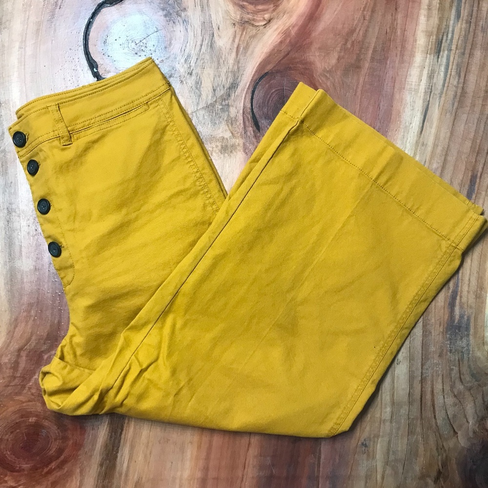 Madewell Emmett Jeans Wide leg Crop Button S10